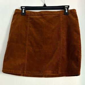 Corduroy A-Line Mini Skirt